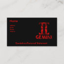 Search for twin business cards Zodiac