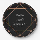 Recherche de rose gold paper assiettes Noir