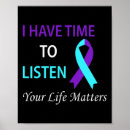 Search for depression ribbon posters Purple