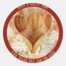 Search for vintage map stickers Hot air balloon