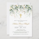 Search for gold cross christening invitations Baby baptism
