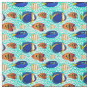 Search for tropical fish fabric Blue