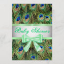 Search for peacock baby shower invitations Green