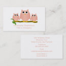 Recherche de hiboux roses cartes visite Oiseau