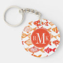 Search for watercolor pattern keychains Fish