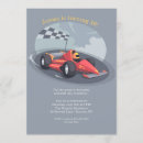 Search for sports car birthday invitations Chequered flag