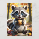 Recherche de cute raccoon cartes postales Mignon
