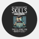 Recherche de pirates informatiques autocollants Expert en cybersécurité