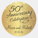 Search for 50th celebration stickers Gold