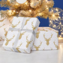 Search for gold deer wrapping paper Glitter