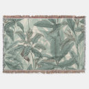 Search for sage green blankets Botanical pattern