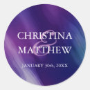 Search for purple and blue wedding stickers Modern
