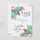 Search for purple and teal save the dates Botanical