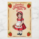 Search for vintage food labels Strawberry jam