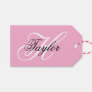 Search for monogram gift tags Girly