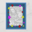 Recherche de motif floral coloré cartes postales Rose