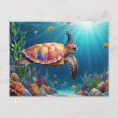 Search for turtle beach postcards Ocean life