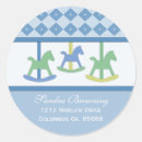 Search for baby shower address stickers Blue