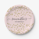 Search for glitter plates Pink and gold