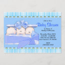 Search for triplet baby shower invitations Blue