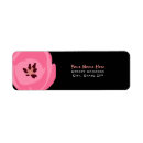 Search for pink tulip flowers return address labels Modern