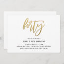 Recherche de gold 40ans anniversaire invitations Feuille d'or