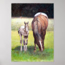 Recherche de juments et poulains art Illustration