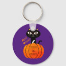 Search for black cat trick keychains Pumpkin