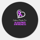 Search for alzheimers stickers I wear purple