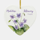 Search for violet flower ornaments Birth month flower