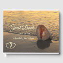 Recherche de beach wedding guest books Coucher de soleil