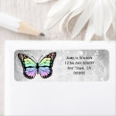 Search for rainbow butterfly return address labels Pastel