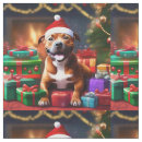 Search for christmas dog fabric Santa
