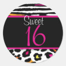 Search for sweet 16 zebra stickers White
