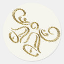 Search for bells wedding stickers Gold