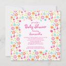 Search for colourful flowers baby shower invitations Floral