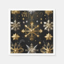 Search for silver and gold napkins Snowflakes