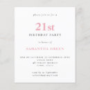 Search for girly 30th birthday invitations Typography