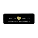 Search for black glitter return address labels Gold