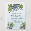 Search for berry sweet birthday invitations Blueberry