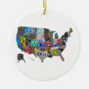 Search for united states map ornaments Flag