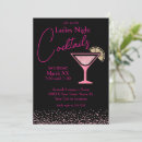Search for pink ladies night invitations Martini