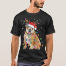 Search for bulldog christmas tshirts Animal