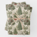Search for snow scene wrapping paper Pine tree forest