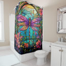 Search for stained glass shower curtains Colourful
