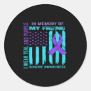 Search for purple ribbon stickers Suicide awareness
