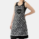 Search for black and white floral aprons Girly