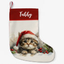 Search for kitten christmas stockings Tabby