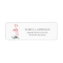 Search for pink flamingo return address labels Baby shower