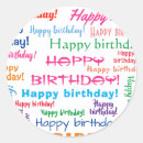 Search for bright happy birthday stickers Colourful